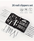 Nail Clipper Set 11/26pcs Set Manicure Set  Anti Splash Fingernail Cutter  Steel Nail Scissor Cuticle Tools