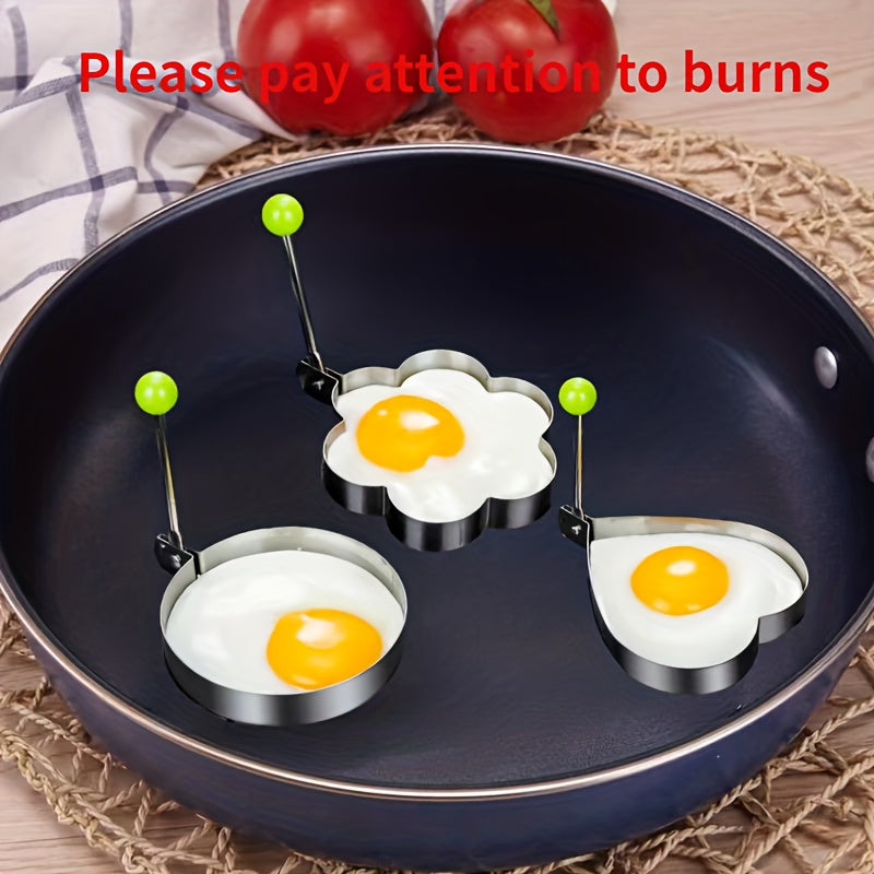 Steel Fried Egg Pancake Shaper Omelette Mold, Frying Egg CooTools, RV Kitchen Accessories Gadget Rings, 4 Styles To Choose