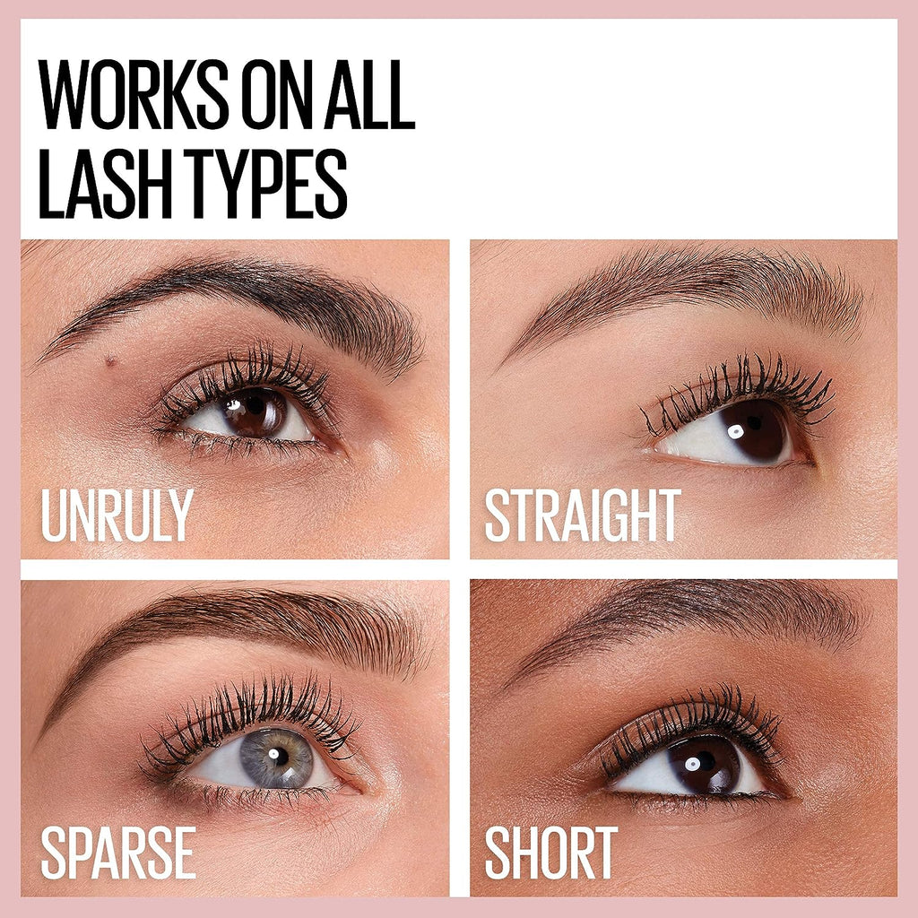 Maybelline New York Lash Sensational Washable Mascara, Lengthening and Volumizing for a Full Fan Effect, Brownish Black, 1 Count