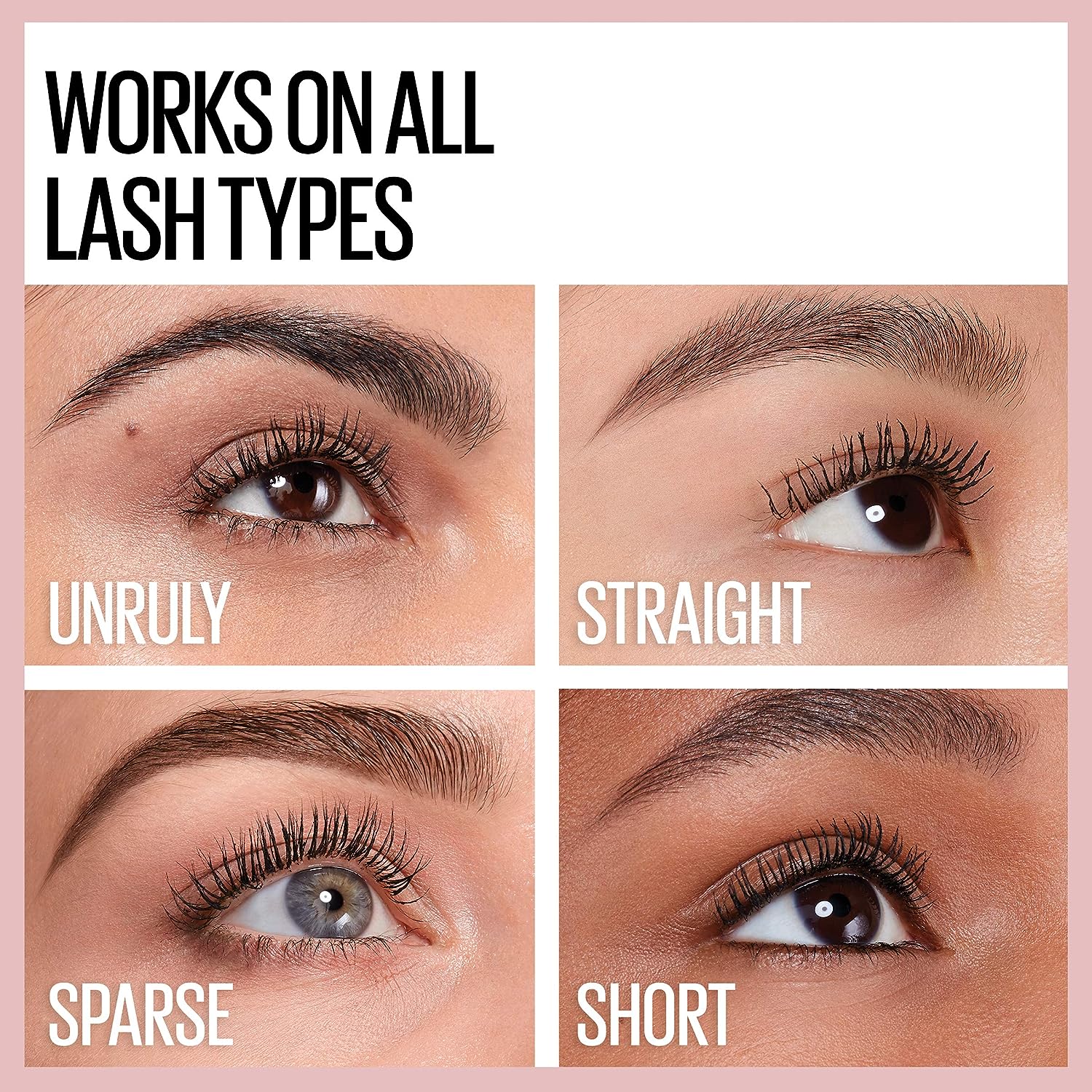 Maybelline New York Lash Sensational Waterproof Mascara, Lengthening and Volumizing for a Full Fan Effect, Brownish Black, 1 Count
