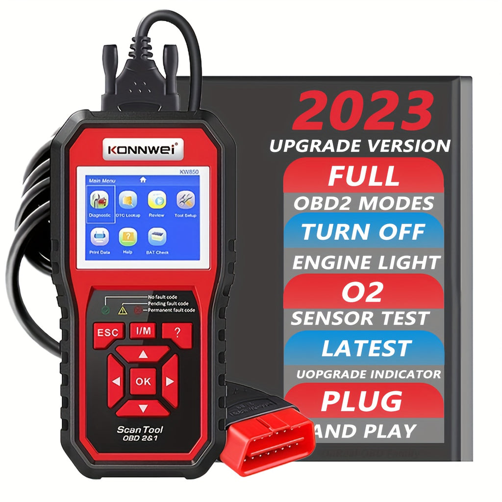 KW850 Professional OBD2 Scanner: Scan Your OBD II Cars After 1996 for Check Engine Light Issues!