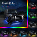 4pcs RGB Car Led Lights Bar,Car Led Lights With App, Music Mode Car Underglow Strip Lights, Waterproof Underglow LED Light Kit For SUVs,Trucks