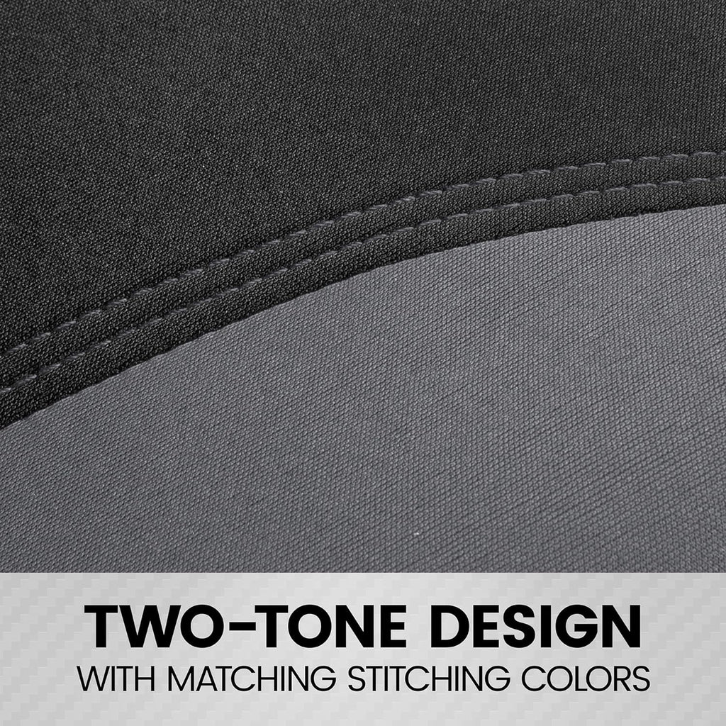 BDK UltraSleek Gray Seat Covers for Cars Full Set, Two-Tone Front Seat Covers with Matching Back Seat Cover, Stylish Car Seat Protectors with Split Bench , Automotive Interior Covers