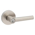 Milan Satin Nickel Keyed Entry Door Lever featuring SmartKey Security