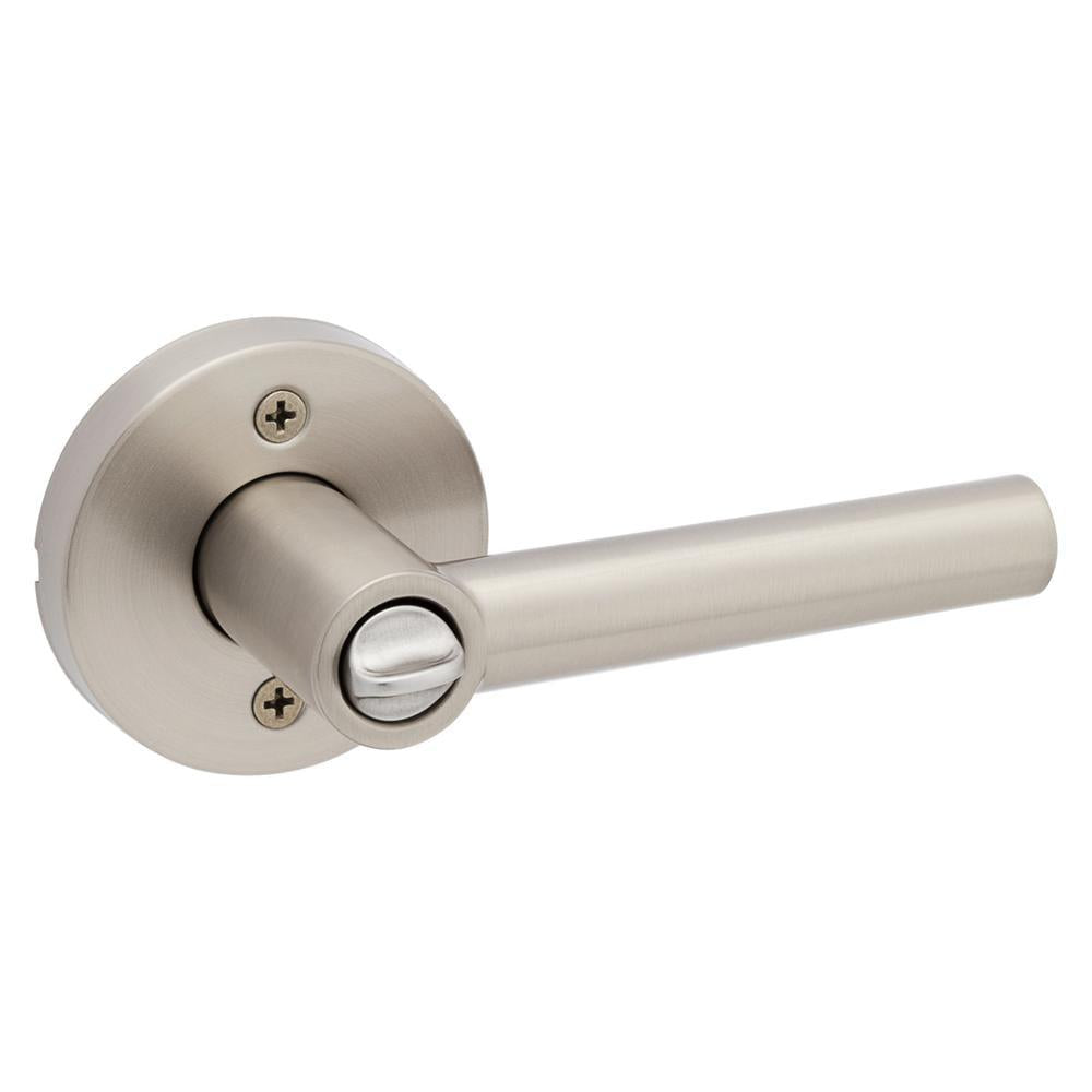 Milan Satin Nickel Keyed Entry Door Lever featuring SmartKey Security