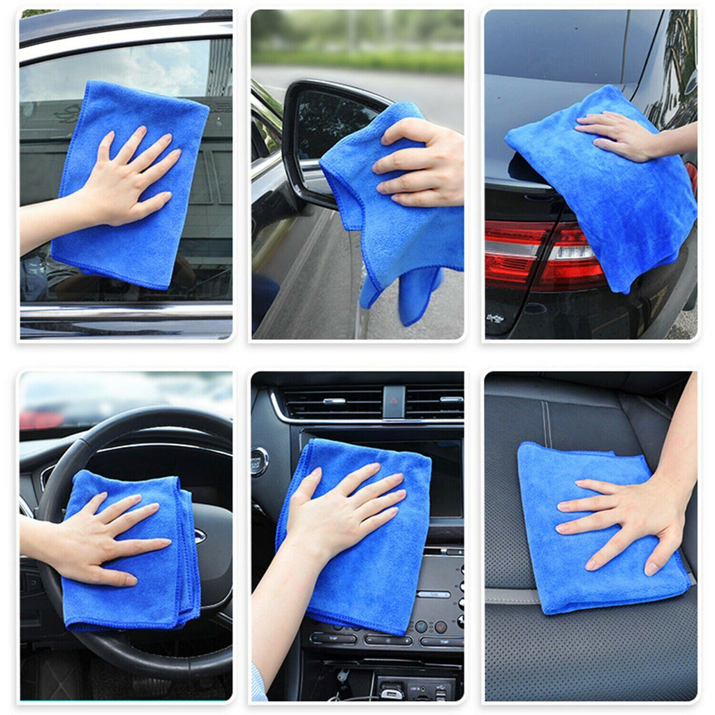 10pcs Microfiber Car Cleaning Towel Automobile Motorcycle Washing Glass Household Cleaning Small Towel