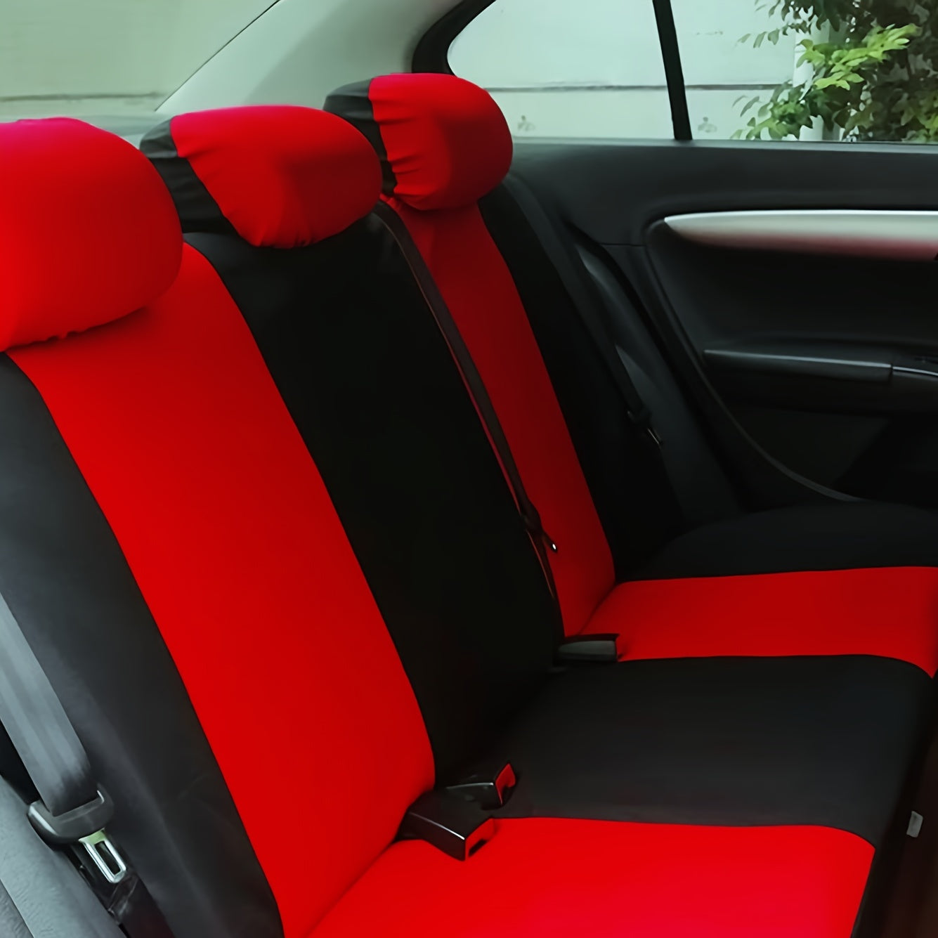 Car Seat Cover, 2mm Spon5 Seats Full Set Car Seat Cover Universal Multi-color Flat Model 9pcs Set