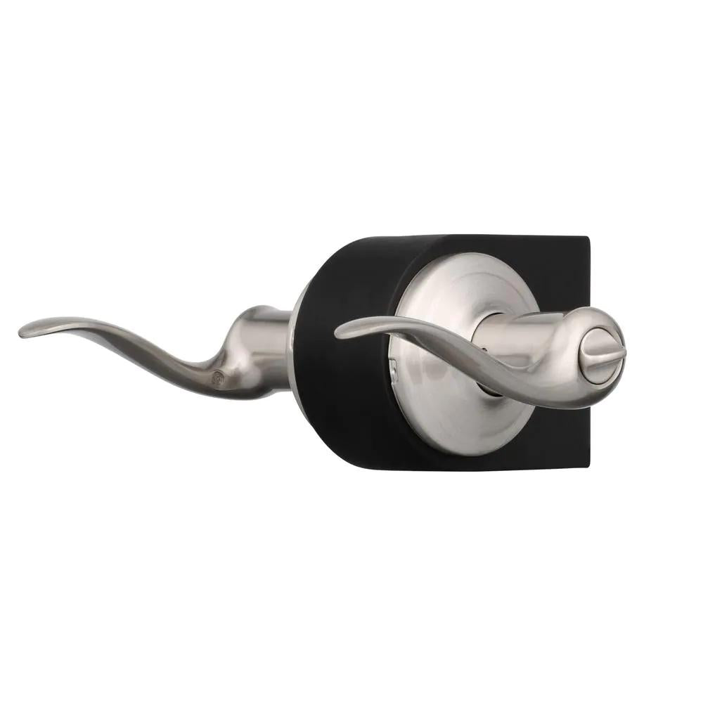Tustin Satin Nickel Entry Door Lever featuring SmartKey Security