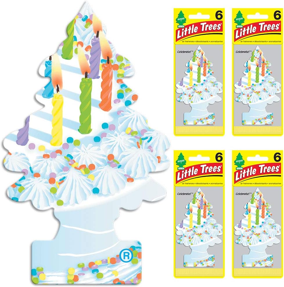 LITTLE TREES Air Fresheners Car Air Freshener. Hanging Tree Provides Long Lasting Scent for Auto or Home. Celebrate!, 24 Air Fresheners