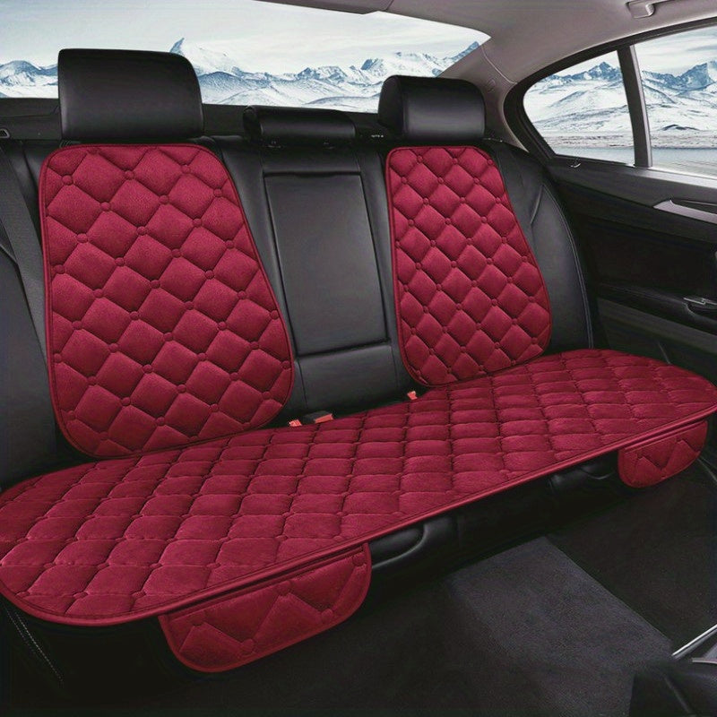Plush Car Seat Cover Rear Cushion Breathable Protector Mat Pad Universal Auto Interior Back Rear Backrest Seat Cushion