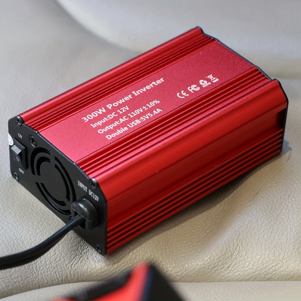 300W Power Inverter DC 12V To 110V AC Car Inverter With 5V 2.4A+3A And 2USB Car Adapters