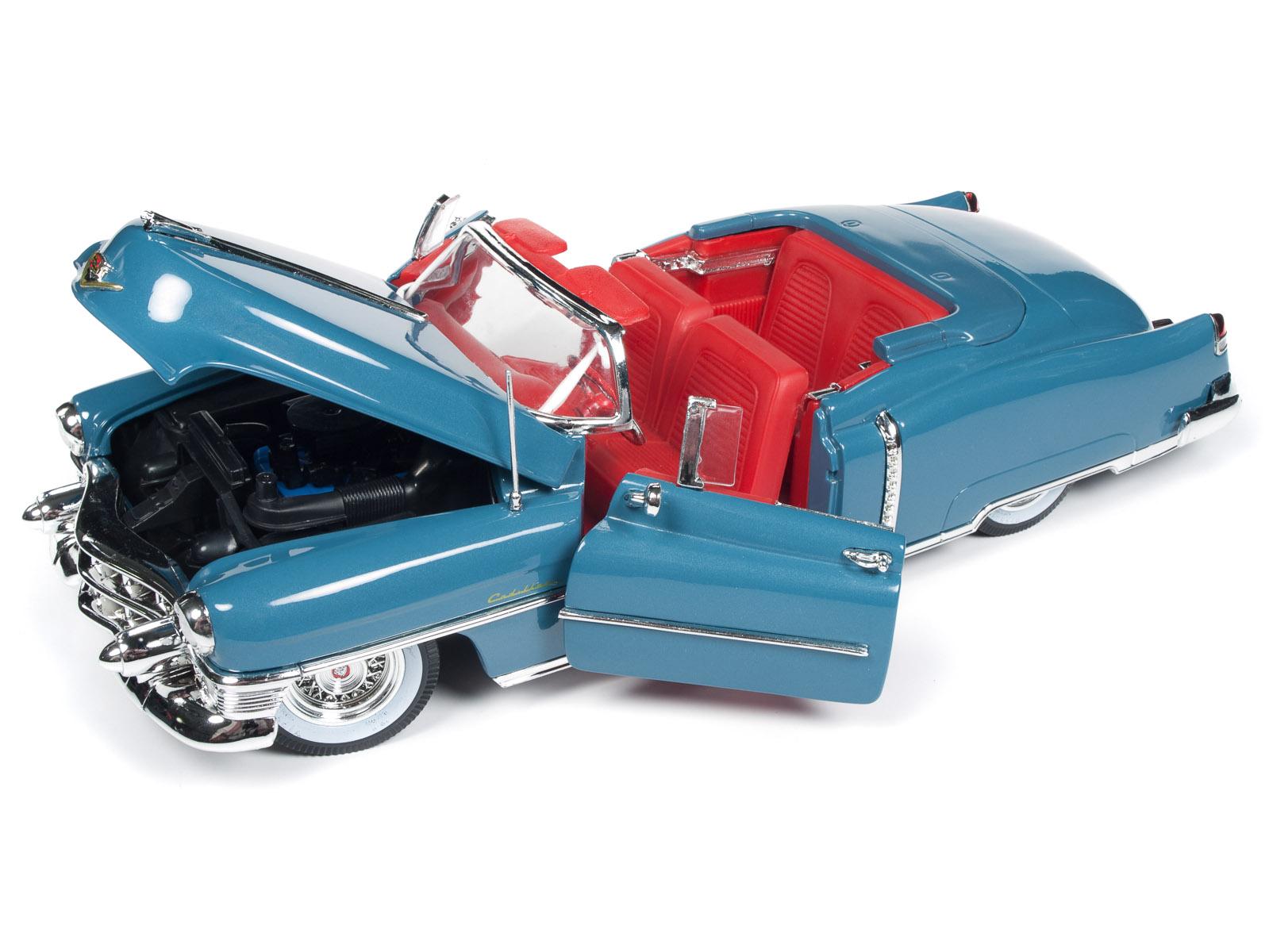 1953 Cadillac Eldorado Convertible Tunis Blue Limited Edition to 1002 pieces Worldwide 1/18 Diecast Model Car Autoworld
