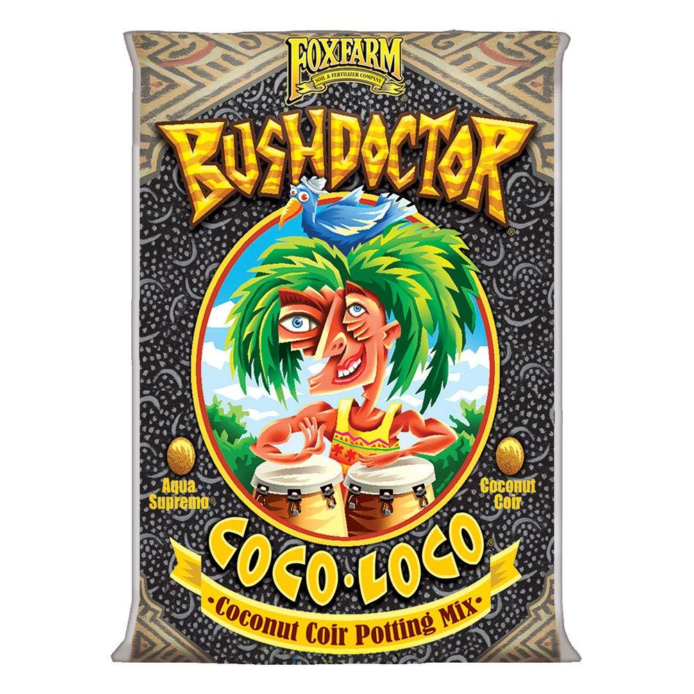 FoxFarm FX14100 Bush Doctor Coco Loco Plant Garden Indoor/Outdoor Coconut Coir Potting Soil Mix for Plants, 2 Cubic Ft, 3 Pack