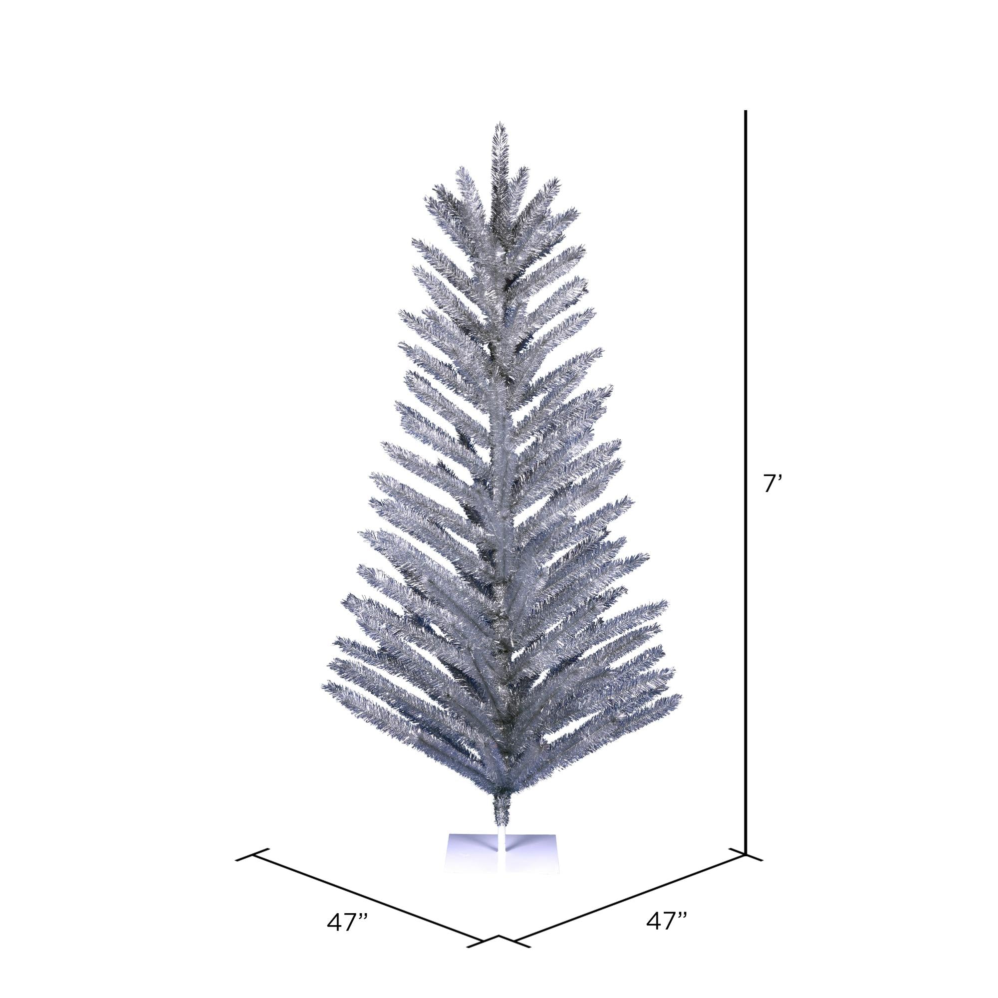Vickerman 7'  Aluminum Artificial Christmas Tree, Unlit - Faux Christmas Tree - Seasonal Indoor Home Decor