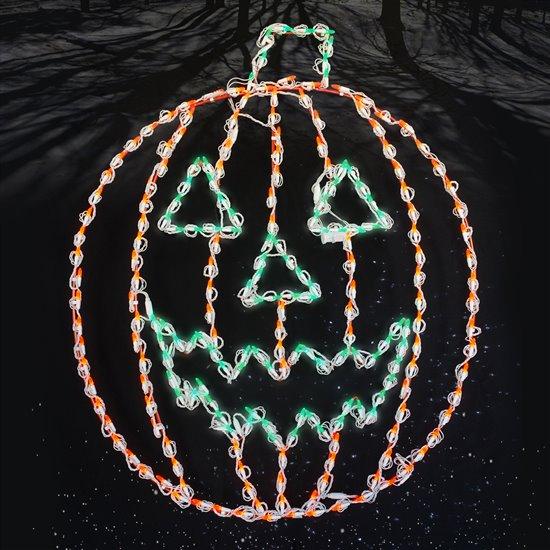 Commercial Grade Halloween LED 44" Wire Framed Jack-O-Lantern Decoration