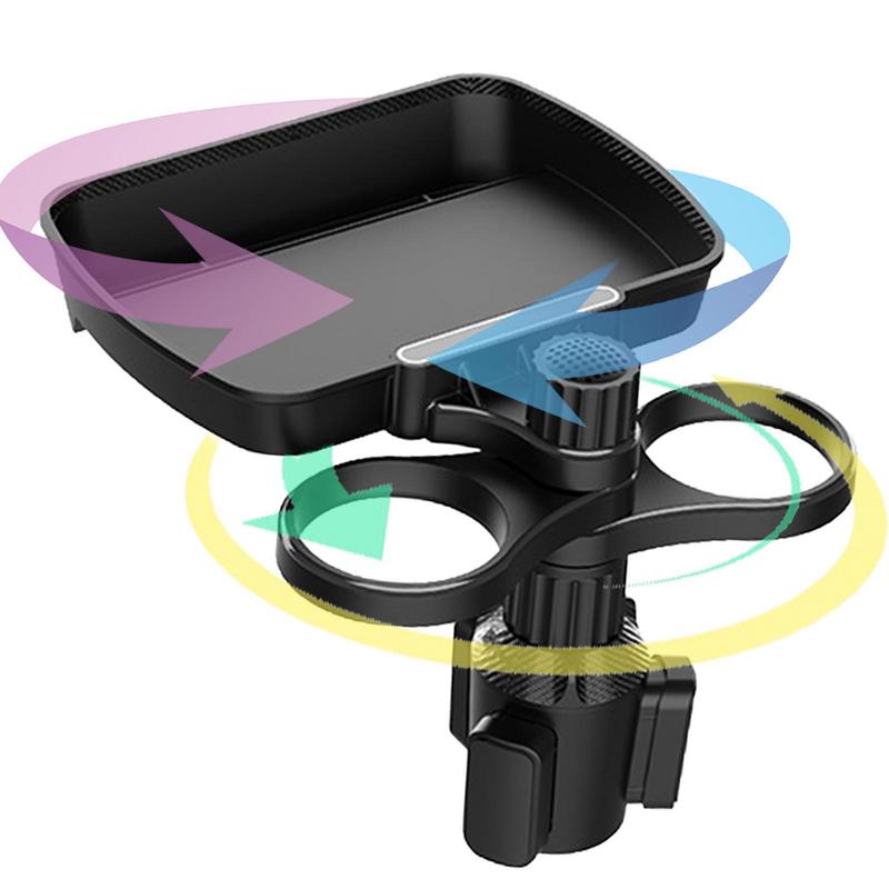 360° Swivel Car Cup Holder Tray - Keep Your Drinks &amp; Food Organized &amp; Accessories!