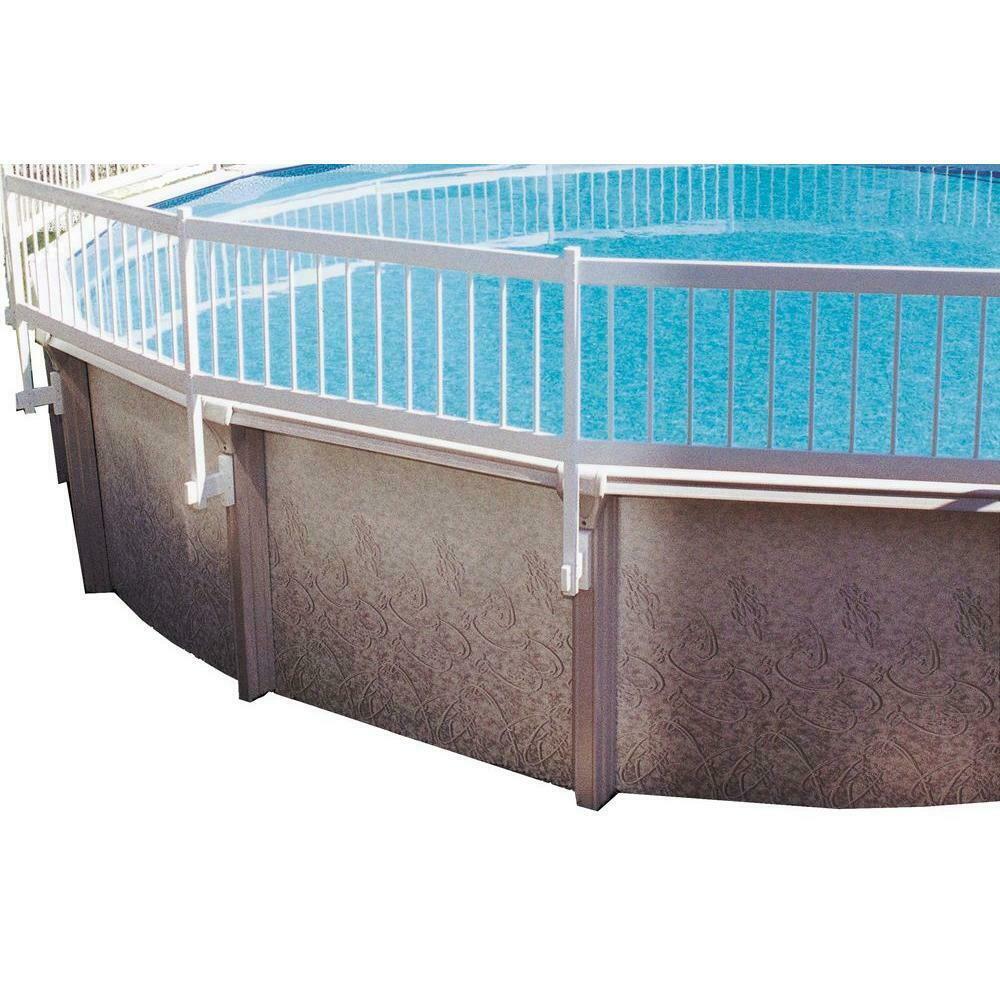 Above Ground Pool Safety Fence 8 Section Kit Maintenance Vinyl Construction