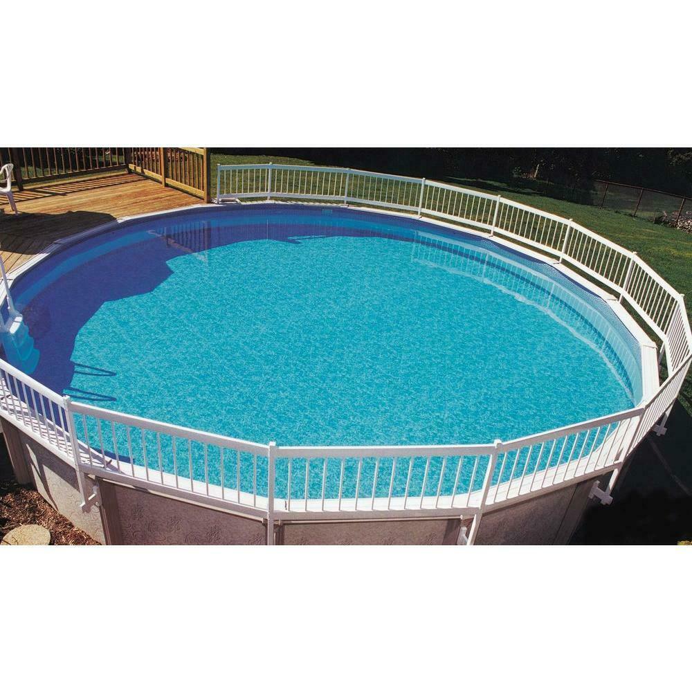 Above Ground Pool Safety Fence 8 Section Kit Maintenance Vinyl Construction