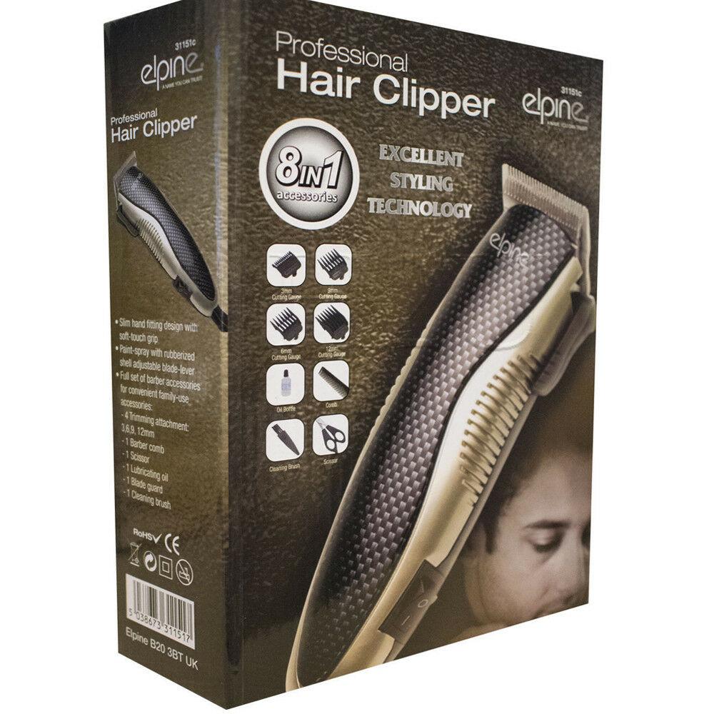 Mens 8in1 Professional Electric Hair Beard Clippers Cutters Trimmers Set 8pc