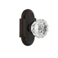 CottaPlate 2-3/8 in. Backset Timeless Bronze Privacy Bed/Bath Crystal Glass Door Knob