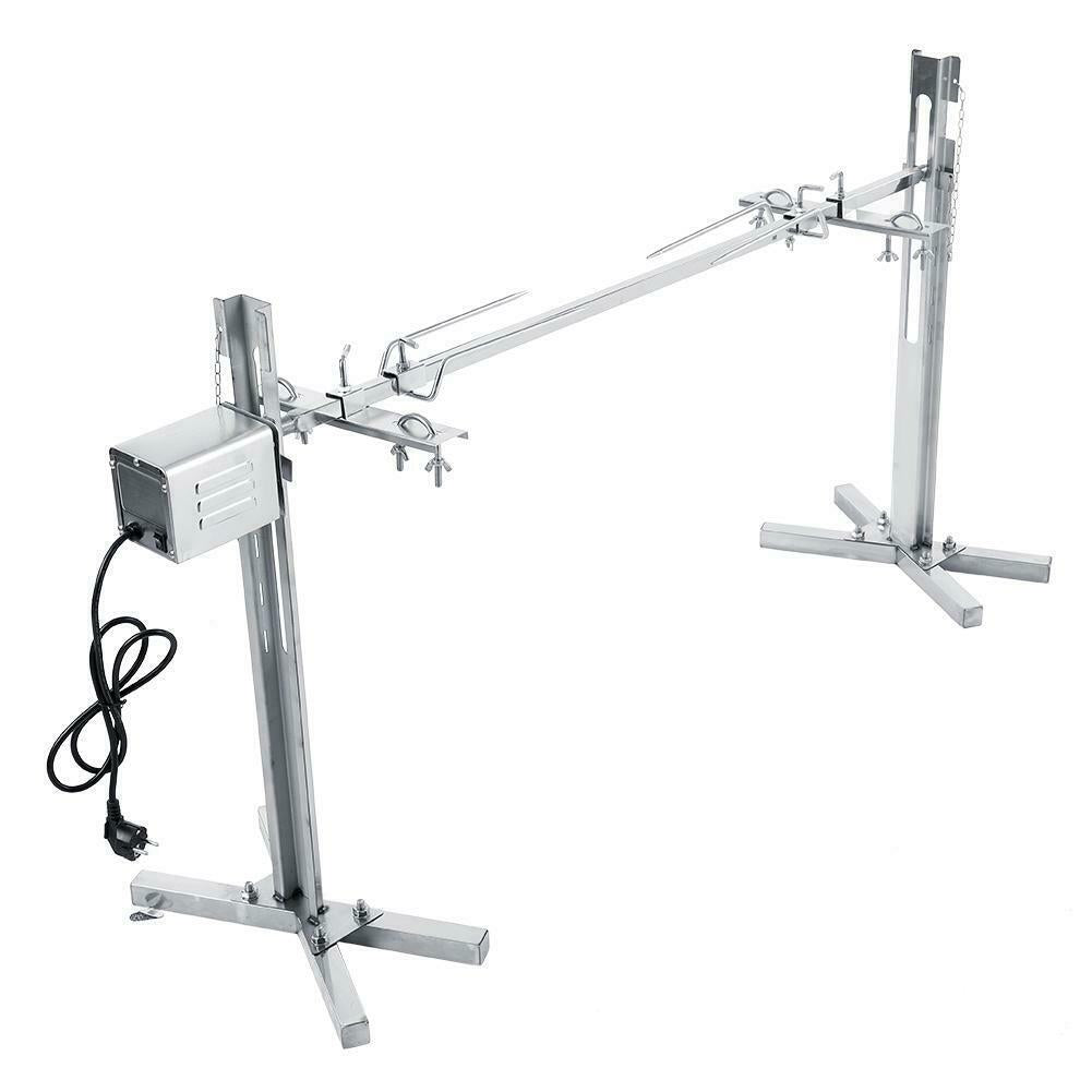 Rotisserie Kit For Barbecue  Steel Spit Rod Meat Forks With Electric JY