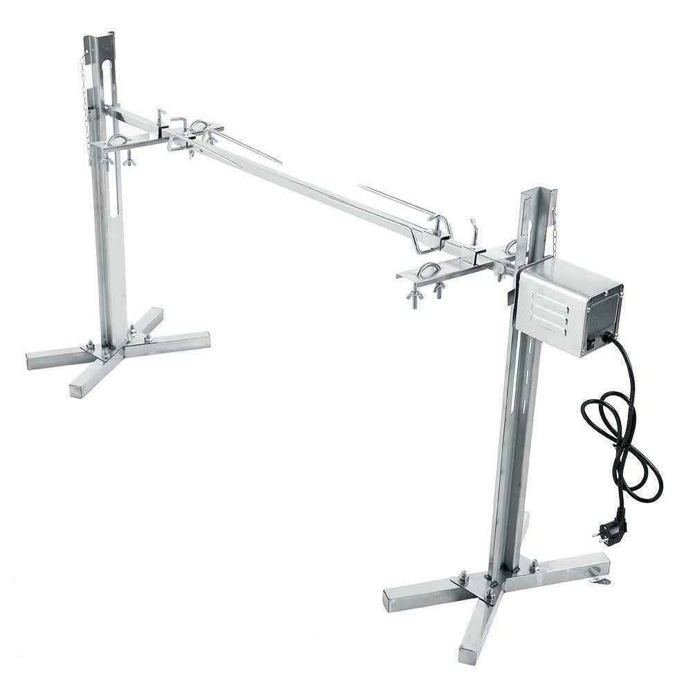 Rotisserie Kit For Barbecue  Steel Spit Rod Meat Forks With Electric JY