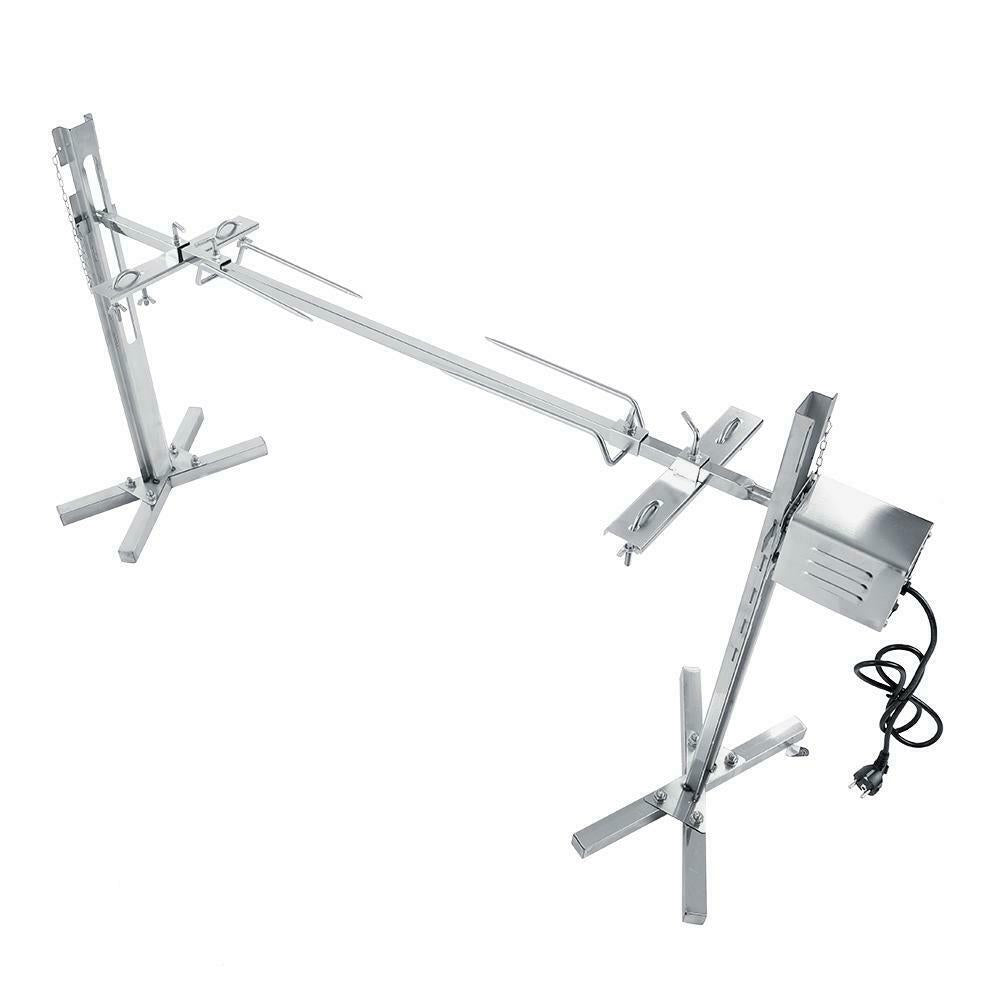 Rotisserie Kit For Barbecue  Steel Spit Rod Meat Forks With Electric JY
