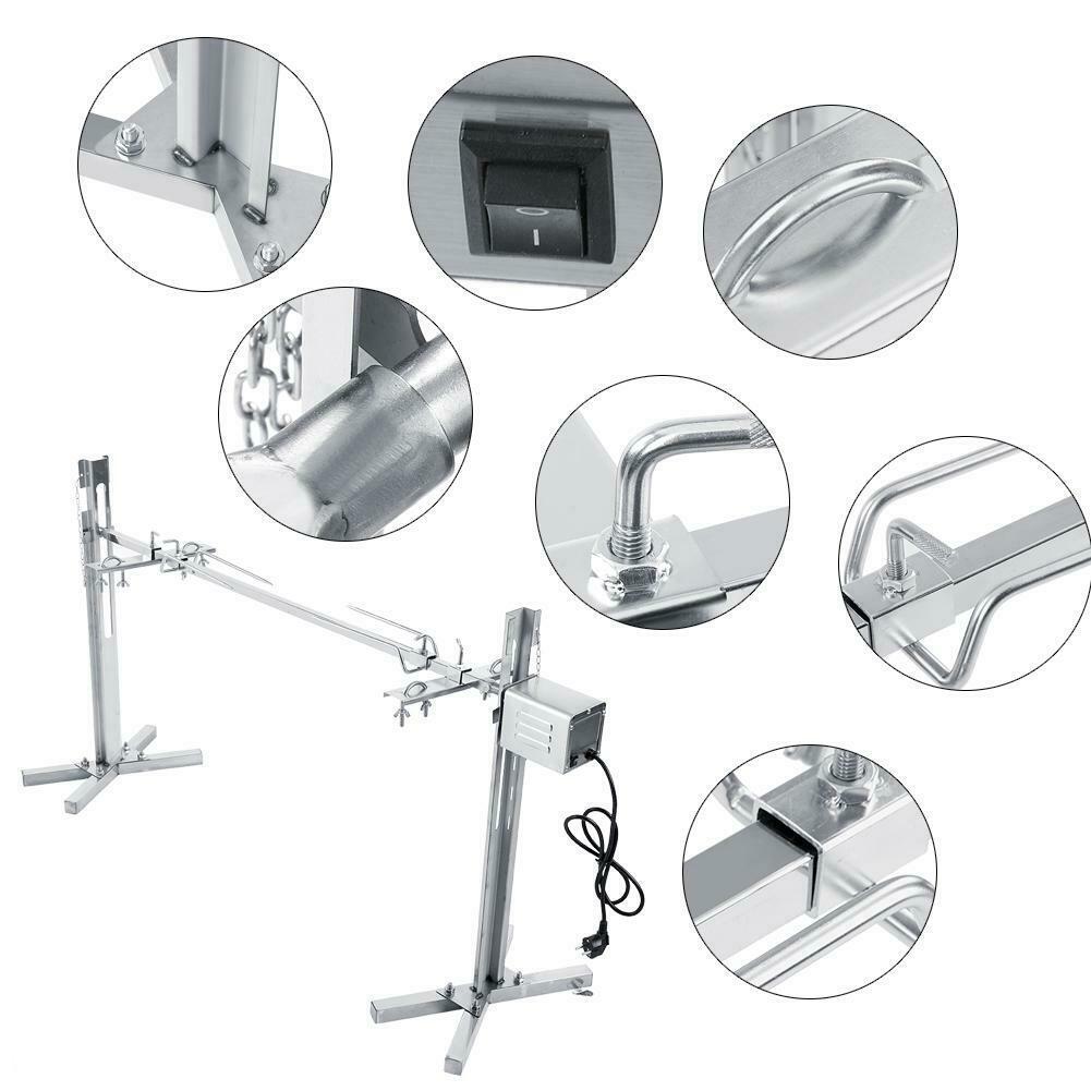 Rotisserie Kit For Barbecue  Steel Spit Rod Meat Forks With Electric JY