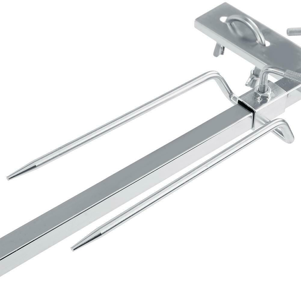 Rotisserie Kit For Barbecue  Steel Spit Rod Meat Forks With Electric JY
