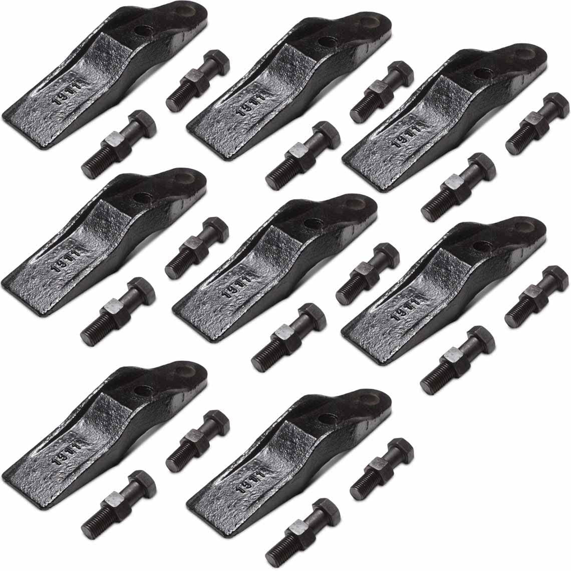 Attachments (8 1324720 Bucket Teeth CAT 277 287 297 287B Unitooth Dig w/Bolt Nut Retainer