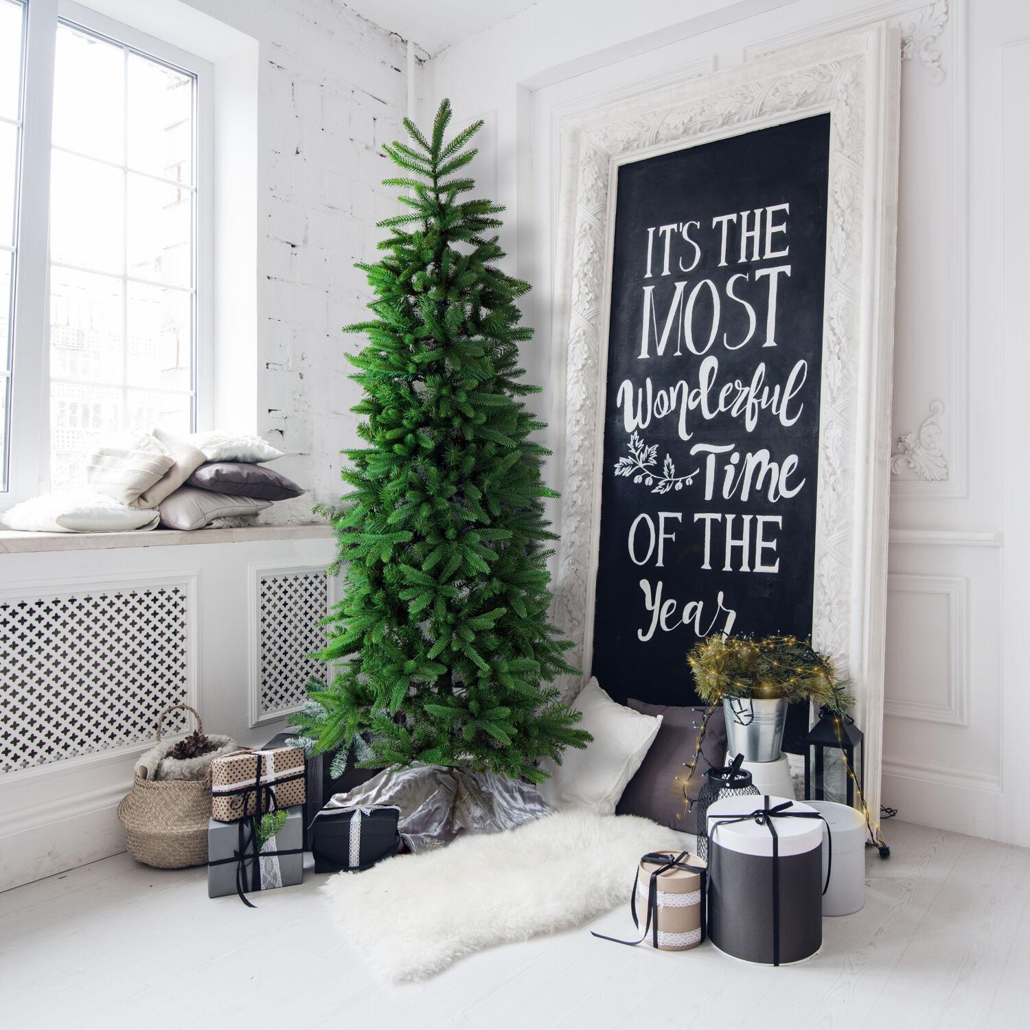 Fraser Hill Farm Green Hinged Pine Christmas Tree, 9'