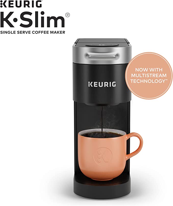 keurig k- slim single serve k-cup pod coffee maker, multistream technology, black