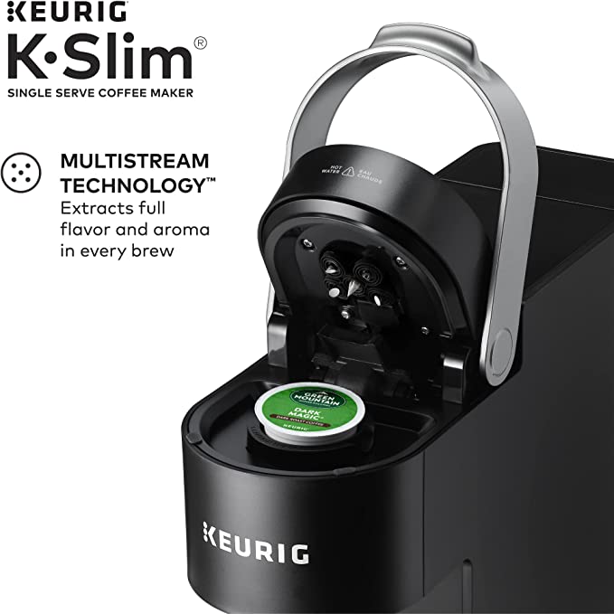 keurig k- slim single serve k-cup pod coffee maker, multistream technology, black