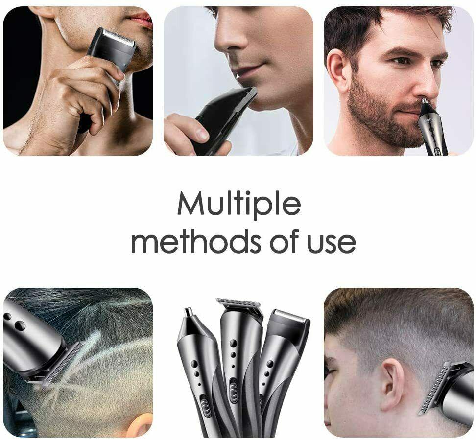 Nakeey 3 IN 1 Trimmer Professional Trimmer Of Beard, Painless Of Nose And Ear