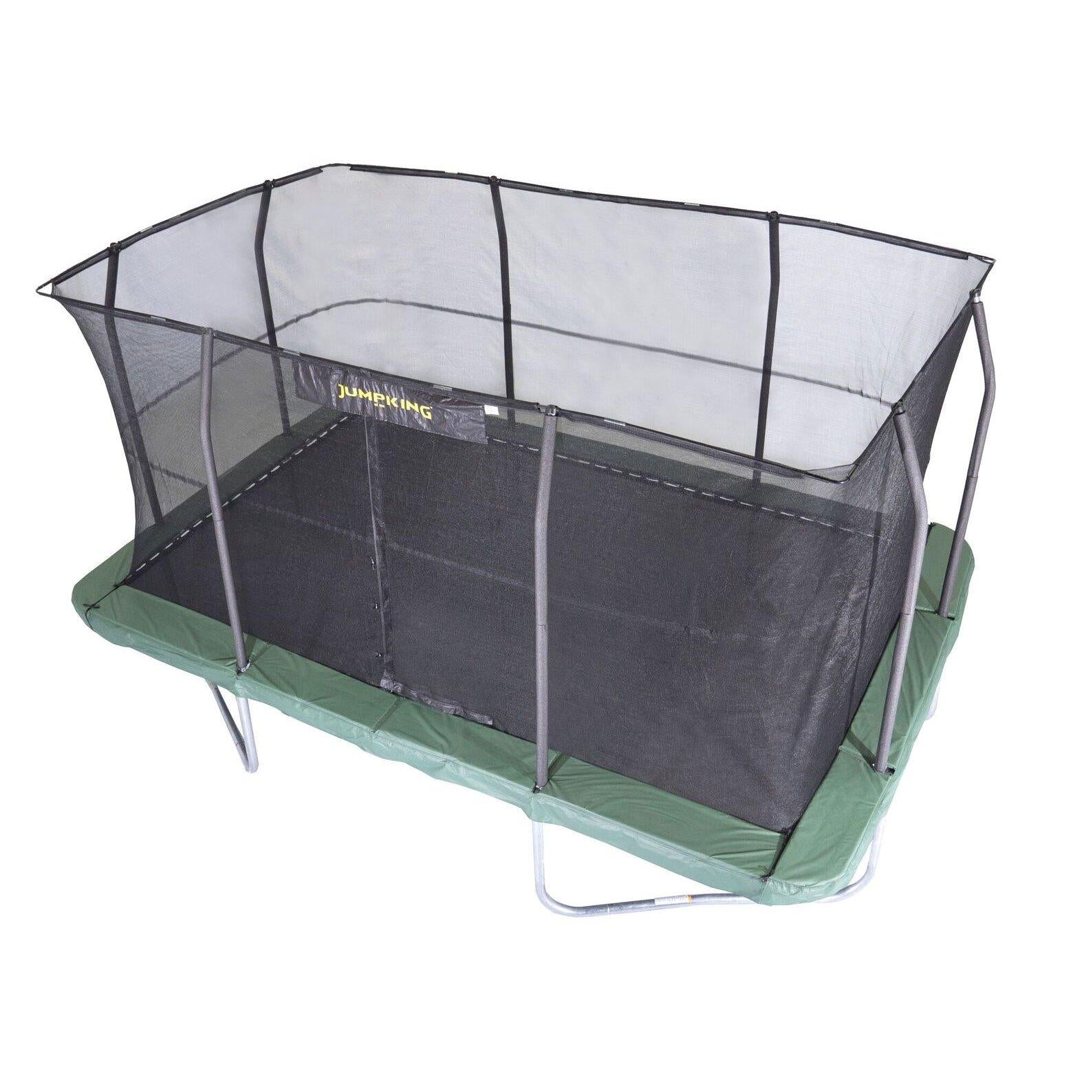 JumpJKRC1015BYC3 10 x 15-Foot Rectangular Trampoline and Enclosure Net Combo