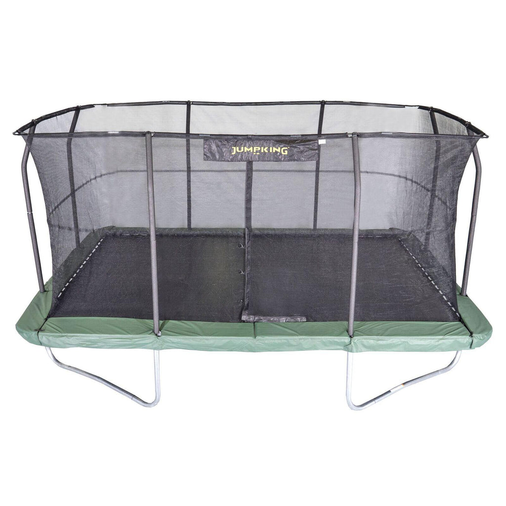 JumpJKRC1015BYC3 10 x 15-Foot Rectangular Trampoline and Enclosure Net Combo