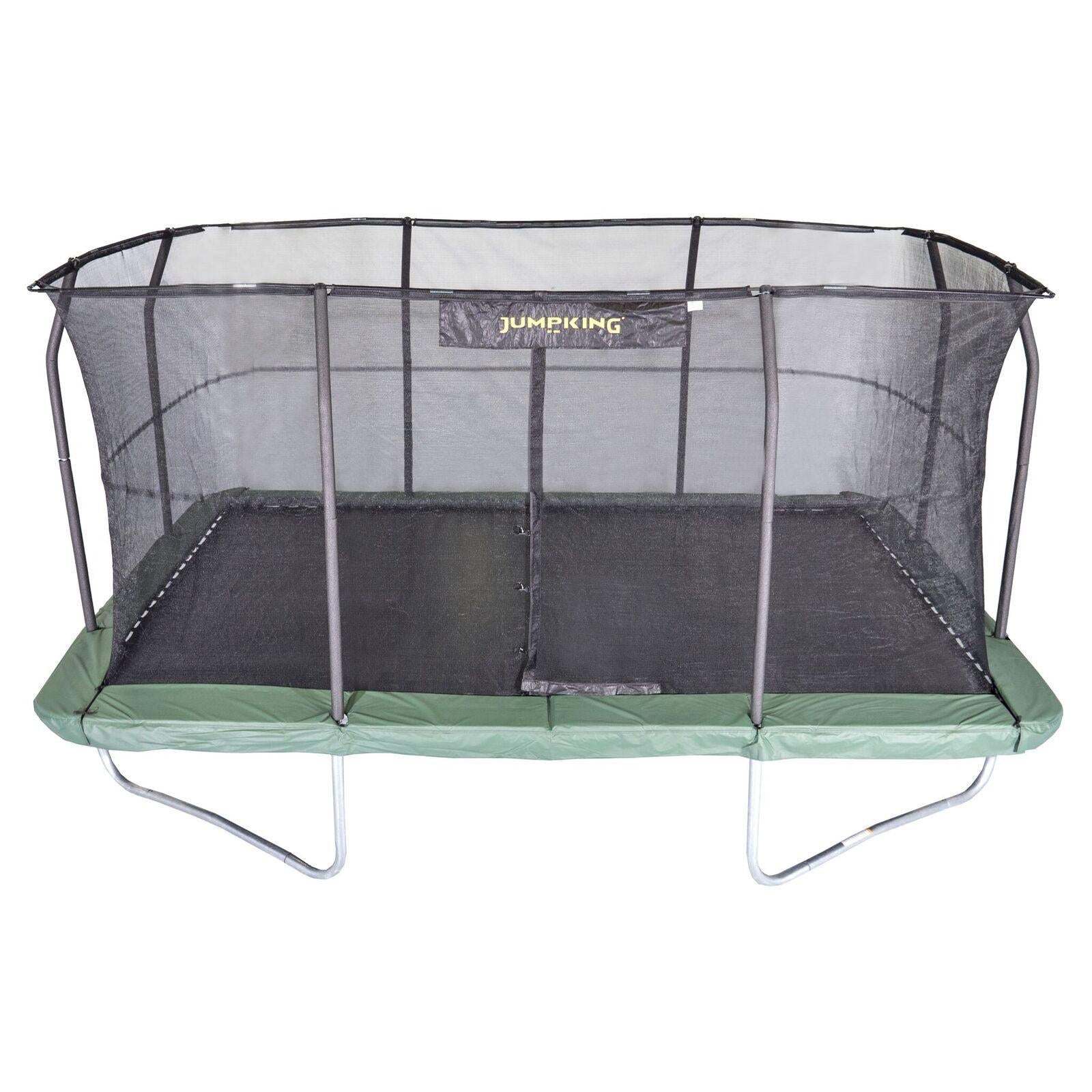 JumpJKRC1015BYC3 10 x 15-Foot Rectangular Trampoline and Enclosure Net Combo