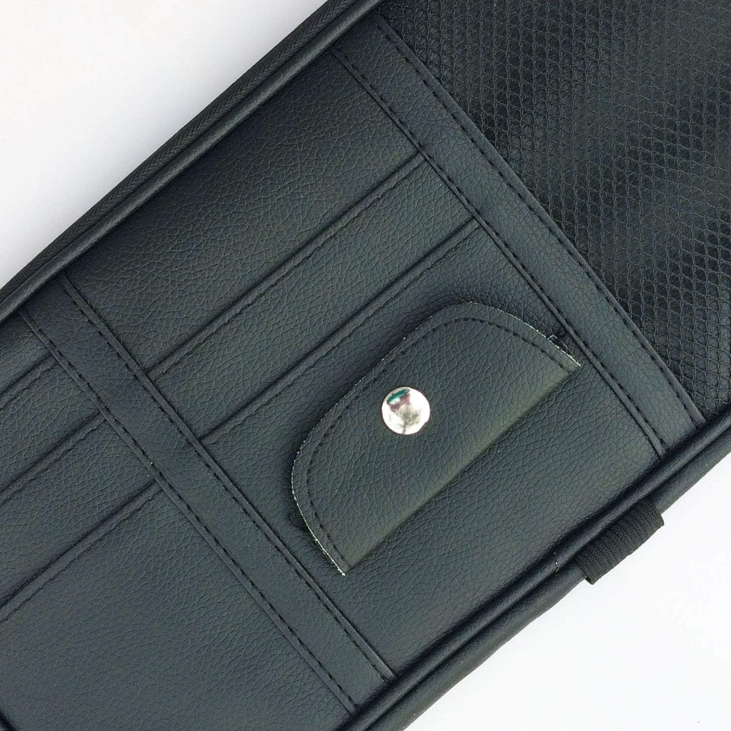 Da by Car Sun Visor Organizer Auto Car Visor Pocket and Interior Accessories Car Truck Visor Storage Pouch Holder with Multi-Pocket Net Zippers(Black)