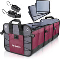 Starling's Car Trunk Organizer - Durable Storage SUV Cargo Organizer Adjustable (Bordeaux, 3 Compartments)