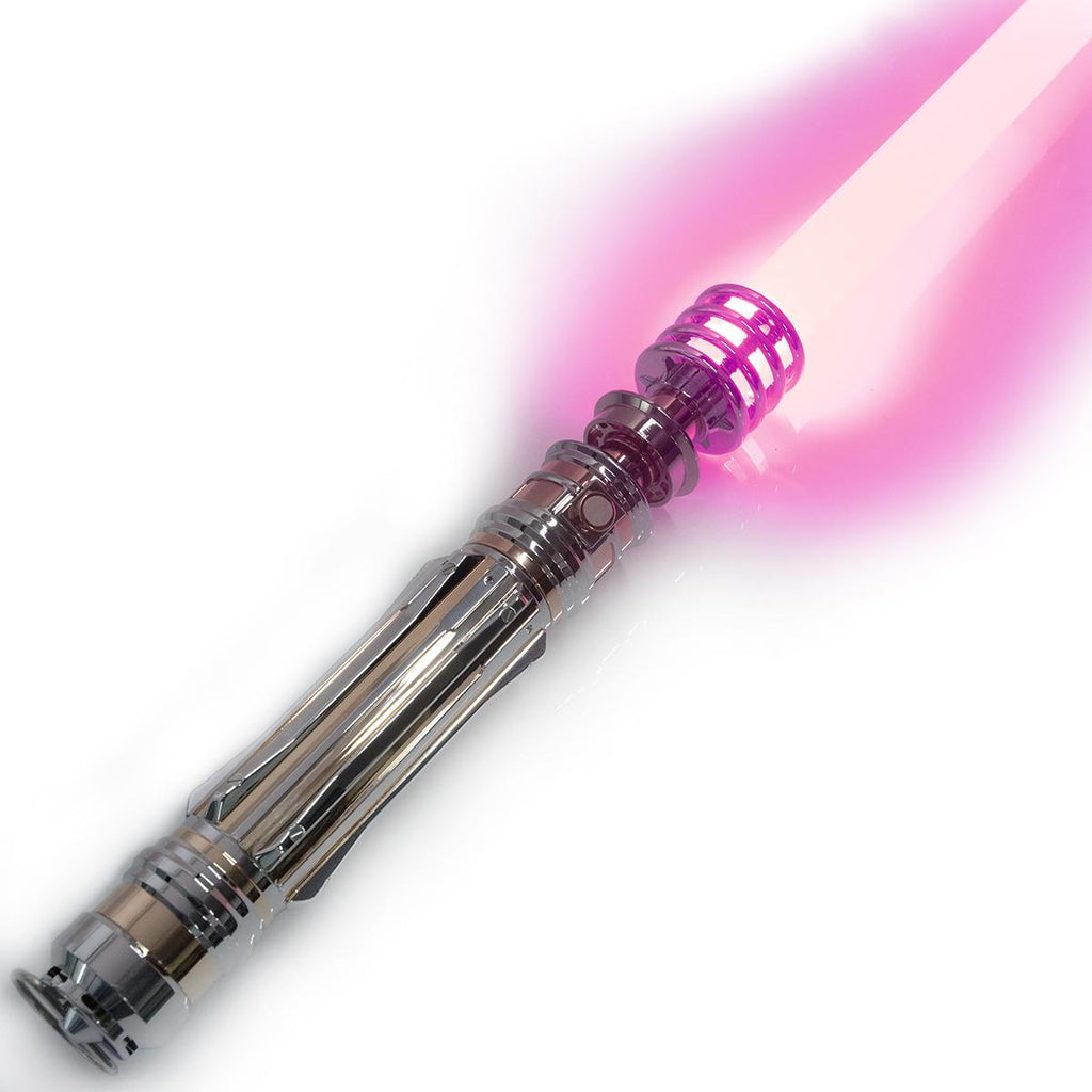 Zias LO Princess NeoPixel Light with Xenopixel 2.0 Soundboard - Silver Metal Hilt Star Wars Princess Leia Organa Light  Sword - Strip LED with 12 Preset Colors and Smooth Swing Sounds