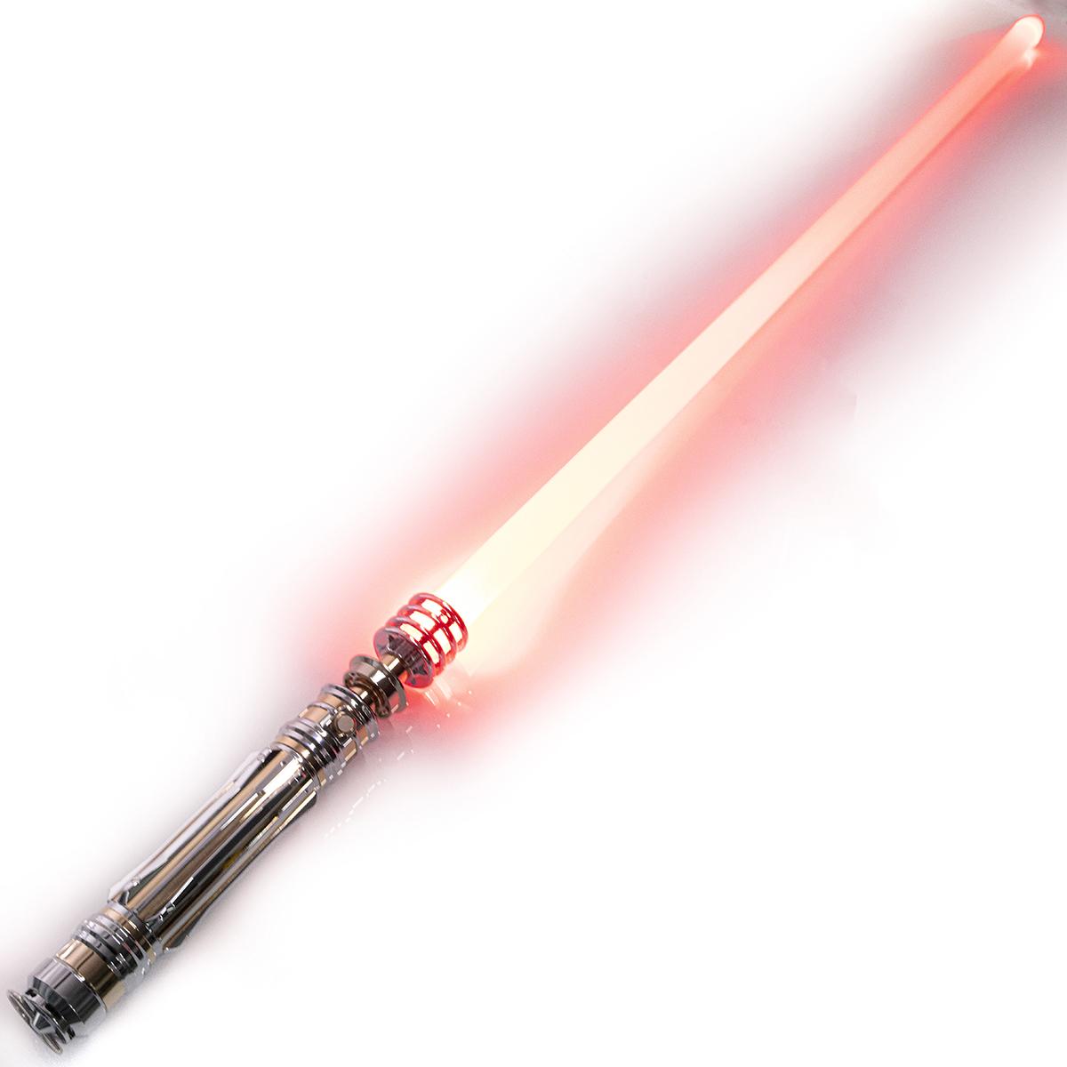 Zias LO Princess NeoPixel Light with Xenopixel 2.0 Soundboard - Silver Metal Hilt Star Wars Princess Leia Organa Light  Sword - Strip LED with 12 Preset Colors and Smooth Swing Sounds