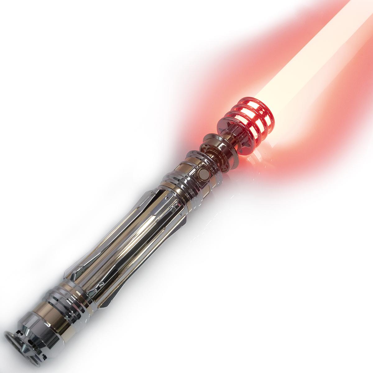 Zias LO Princess NeoPixel Light with Xenopixel 2.0 Soundboard - Silver Metal Hilt Star Wars Princess Leia Organa Light  Sword - Strip LED with 12 Preset Colors and Smooth Swing Sounds