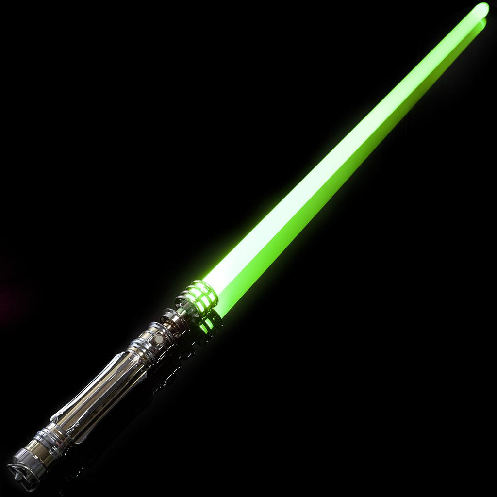 Zias LO Princess NeoPixel Light with Xenopixel 2.0 Soundboard - Silver Metal Hilt Star Wars Princess Leia Organa Light  Sword - Strip LED with 12 Preset Colors and Smooth Swing Sounds