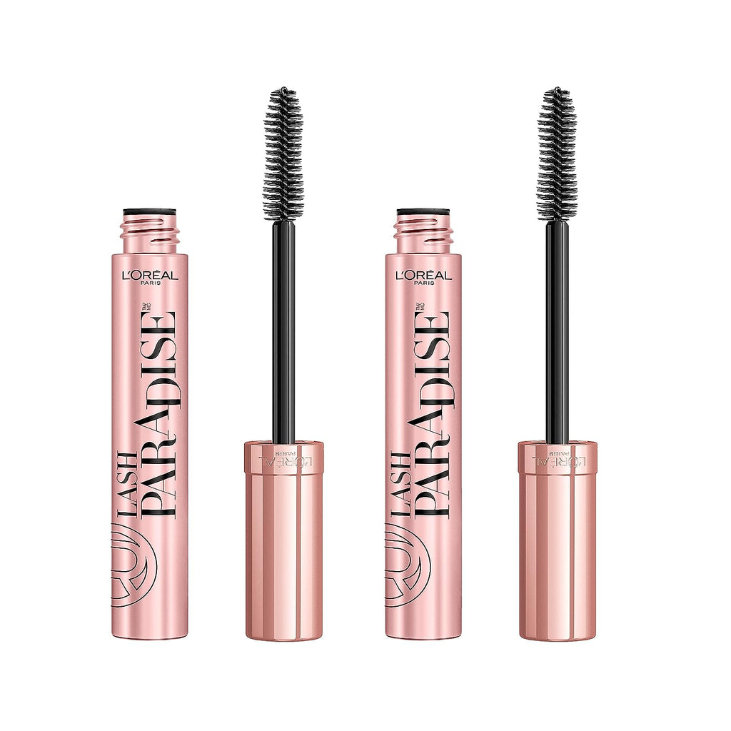 L’Oréal Paris Voluminous Makeup Lash Paradise Mascara, Voluptuous Volume, Intense Length, Feathery Soft Full Lashes, No Flaking, No Smudging, No Clumping, Mystic Black, 0.25 Fl Oz (Pack of 2)