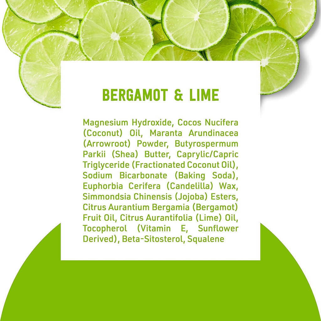 Schmidt's Aluminum Free Natural Deodorant For Women and Men, Bergamot &amp; Lime with 24 Hour Odor Protection, Certified Cruelty Free, Vegan Deodorant, 2.65oz 4-pk