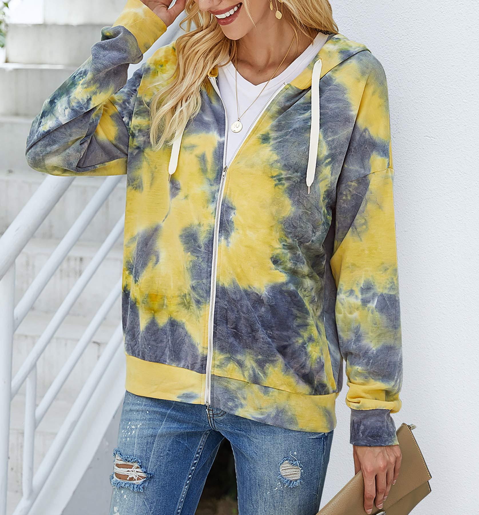 Fashion-Loose Tie-dye Hoodie Cardigan
