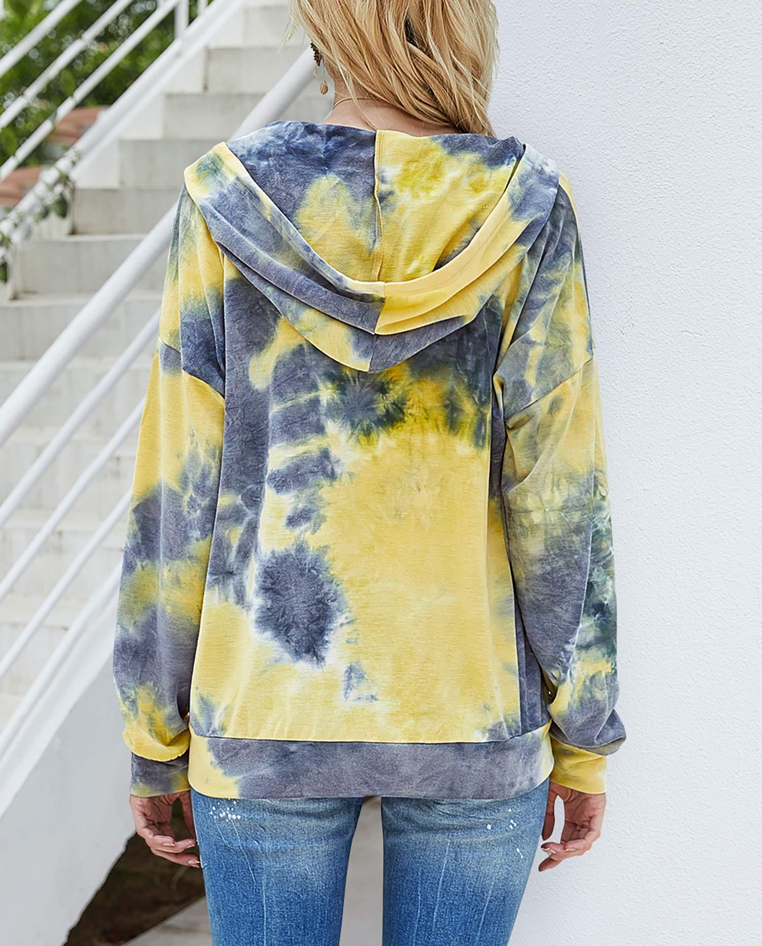 Fashion-Loose Tie-dye Hoodie Cardigan