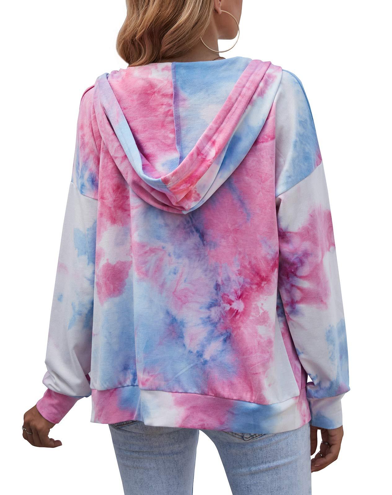 Fashion-Loose Tie-dye Hoodie Cardigan