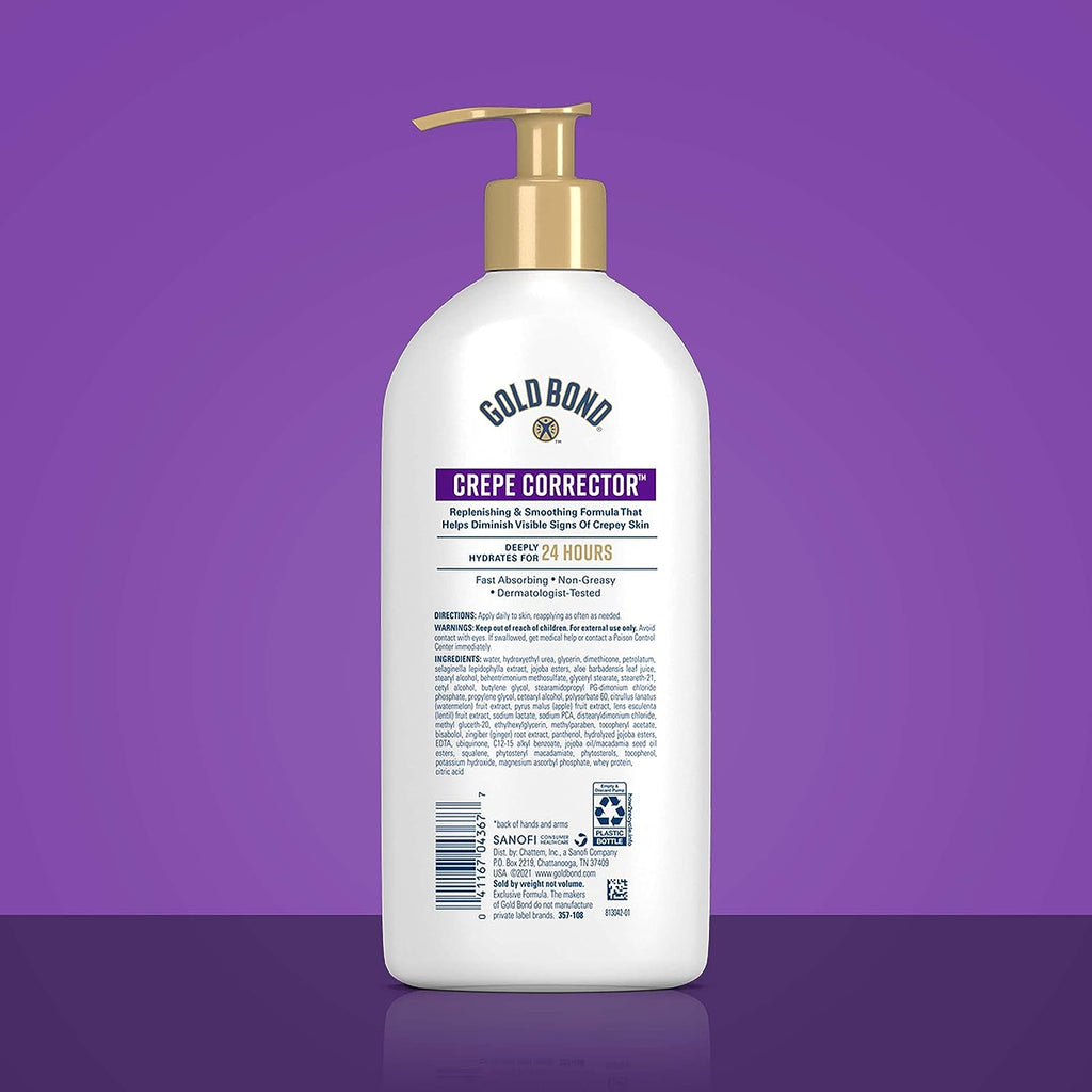 Gold Bond Age Renew Crepe Corrector Body Lotion, Replenishing &amp; Smoothing Formula, 14 oz.