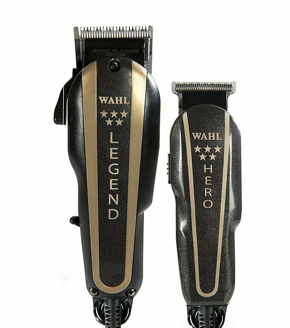 Wahl 8180 5-Star Barber Combo Legend Clipper and Hero Trimmer - Black/Gold